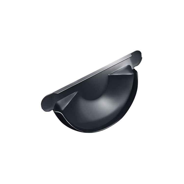 Заглушка желоба МЕТАЛЛ ПРОФИЛЬ GS lite D125, Ral 7024, графит