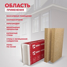 Rockwool Каркас Баттс (1000*600*100) 6п/0,36м3/3,6м2/16 пач.под